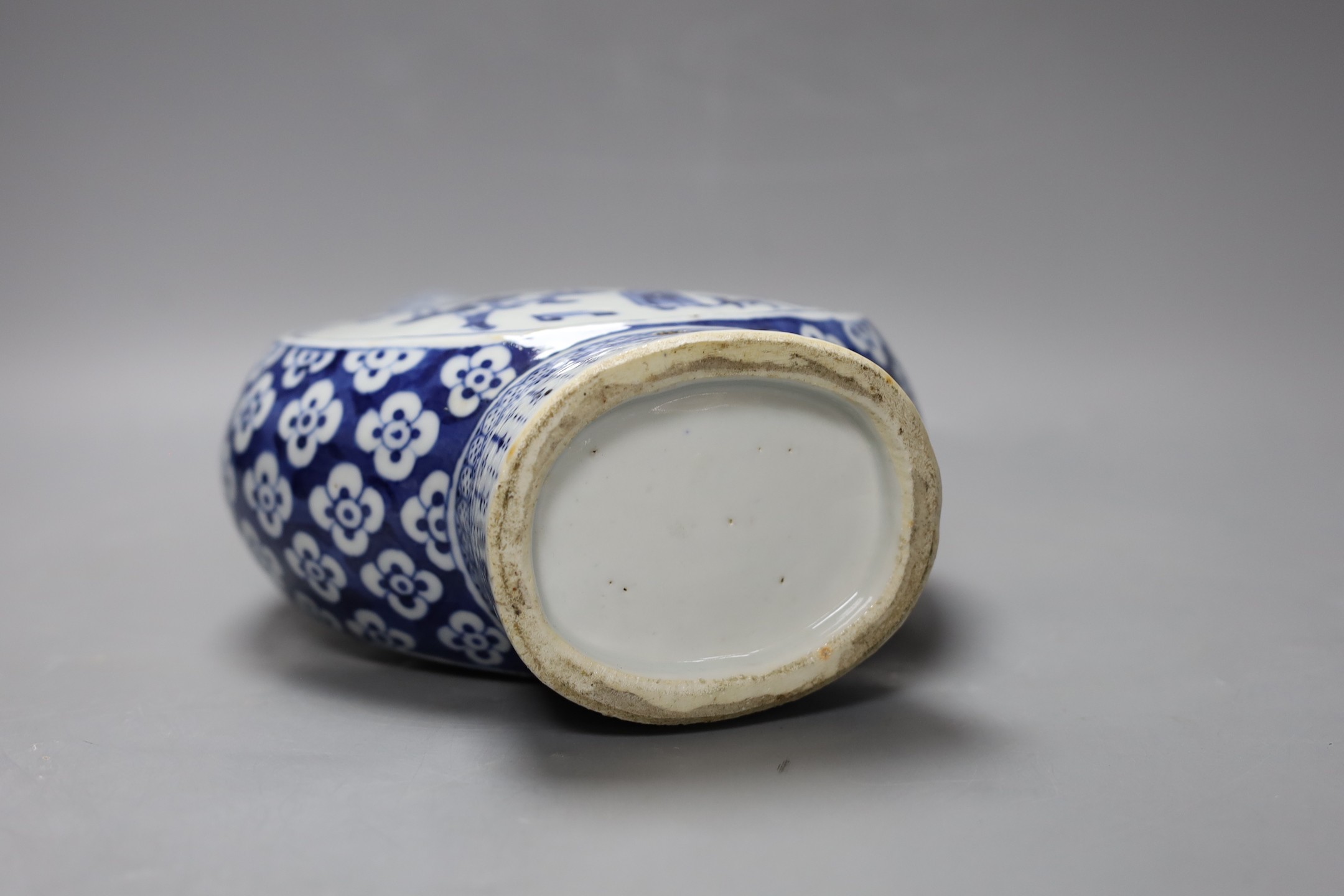 A 19th century Chinese blue and white moonflask, 30.5cm high